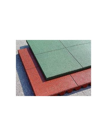 LOSETA DE CAUCHO PARA ZONAS INFANTILES 40 mm ROJO
